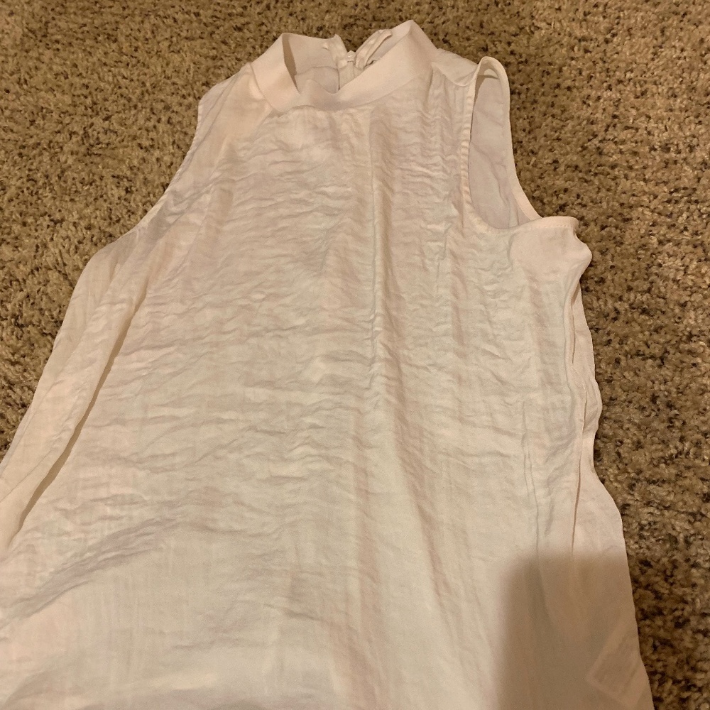 Silk mock neck top